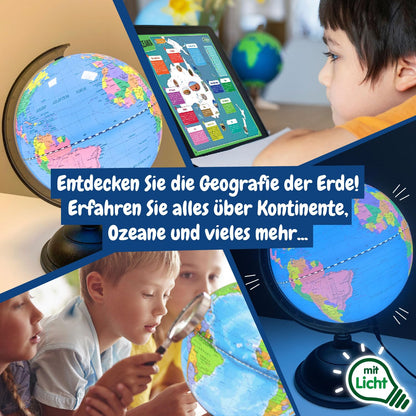 Science4you Glob pământesc iluminat cu atlas, 8+ ani