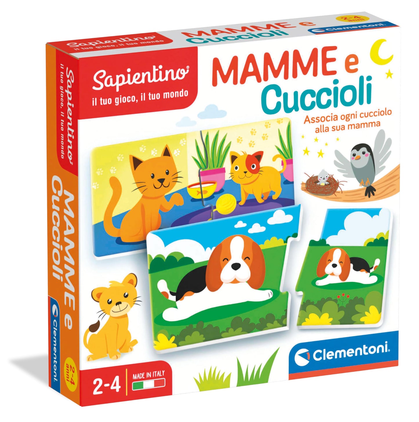 Clementoni 11957 Joc asociere animale, 24 cărți, 2+ ani