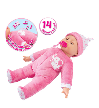 Simba 105140501 Păpușă Laura Set de joacă cu corp moale și mișcări de respirație 1,5+ ani (roz)