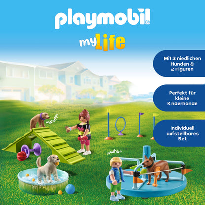 PLAYMOBIL 71745 Teren de joaca pentru caini, 4+ ani