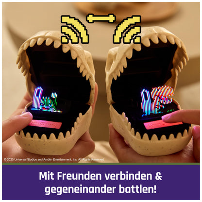 Bitzee Jurassic World Set de joacă interactiv Dino în design T-Rex cu 25 dinozauri virtuali, mod luptă și jocuri, cadou pentru copii de la 5 ani