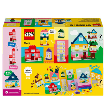 LEGO Classic Case Creative, Set de Piese pentru Copii, Jucărie de Construcție cu 850 de Piese, Jucărie pentru Construirea Caselor cu Accesorii, Cadou pentru Băieți și Fete de la 4 Ani 11035