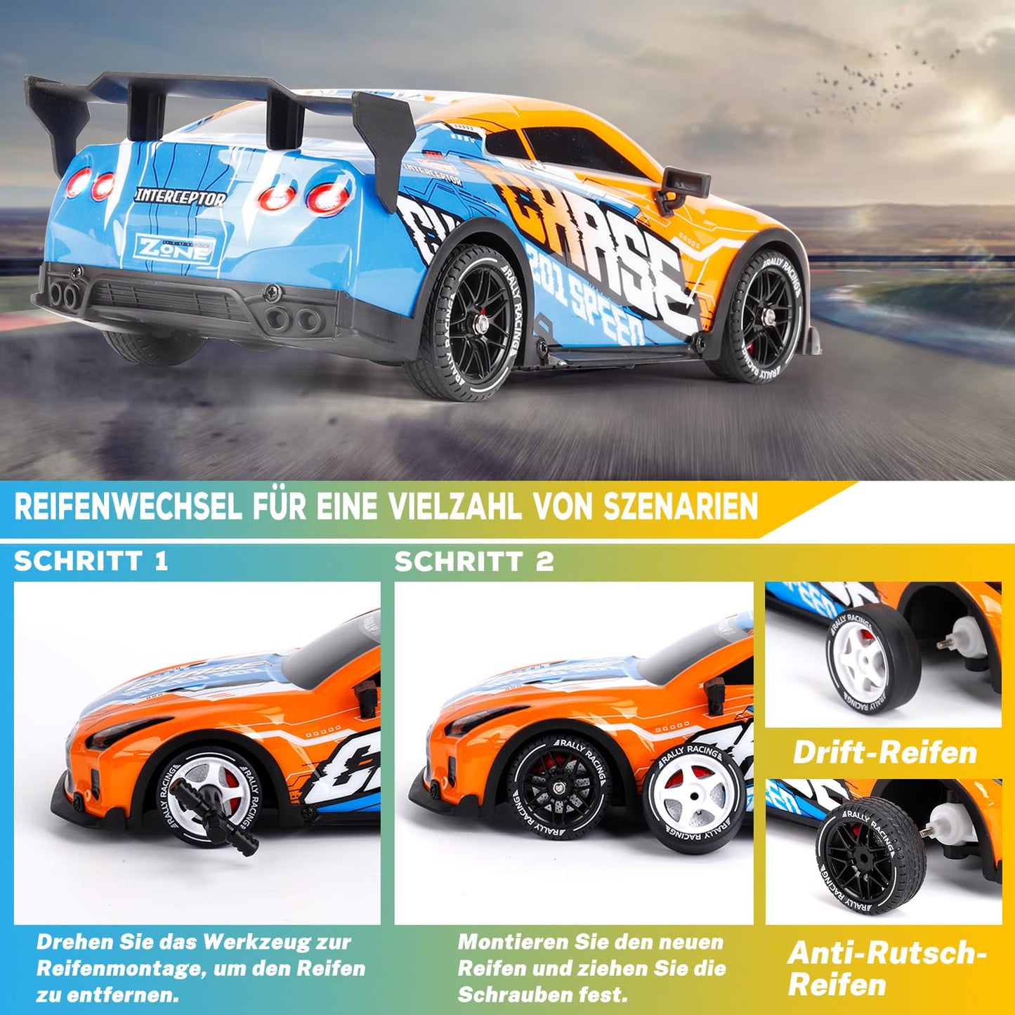 Jonrryin Mașinuță RC Drift 1:14, 25 km/h, 8+ ani