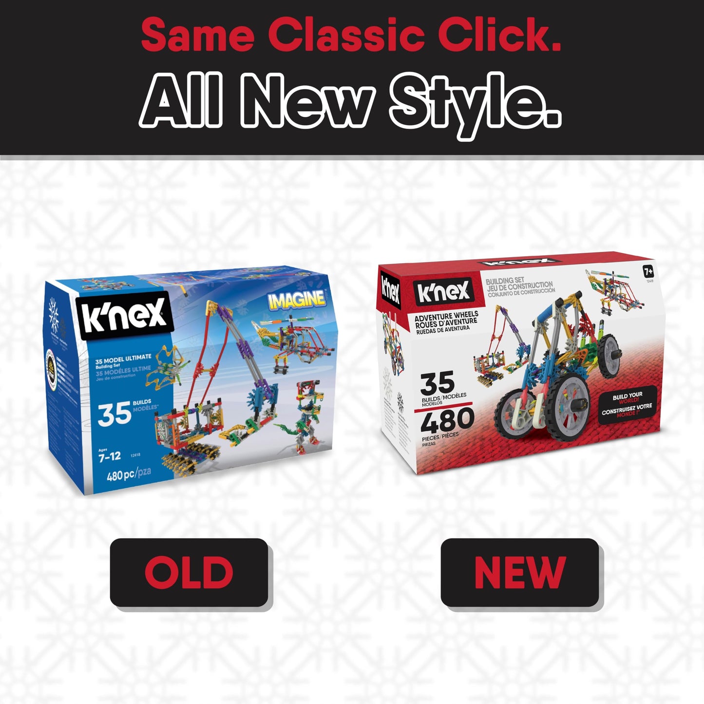 K'NEX 12418 Set de construcție Fantasie cu 35 modele, jucărie educativă STEM pentru copii de la 7 ani