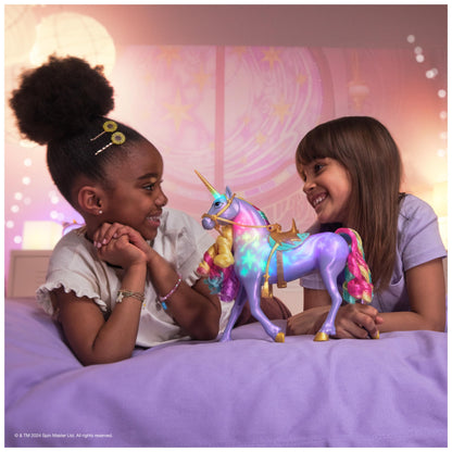 Unicorn Academy Jucărie Interactivă Unicorn Wildstar cu Lumină Curcubeu, Sunete și Muzică pentru Fete de la 4 Ani