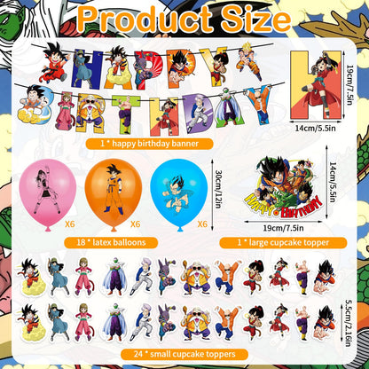 yumcute Set Decorațiuni Petrecere Anime, 44 piese