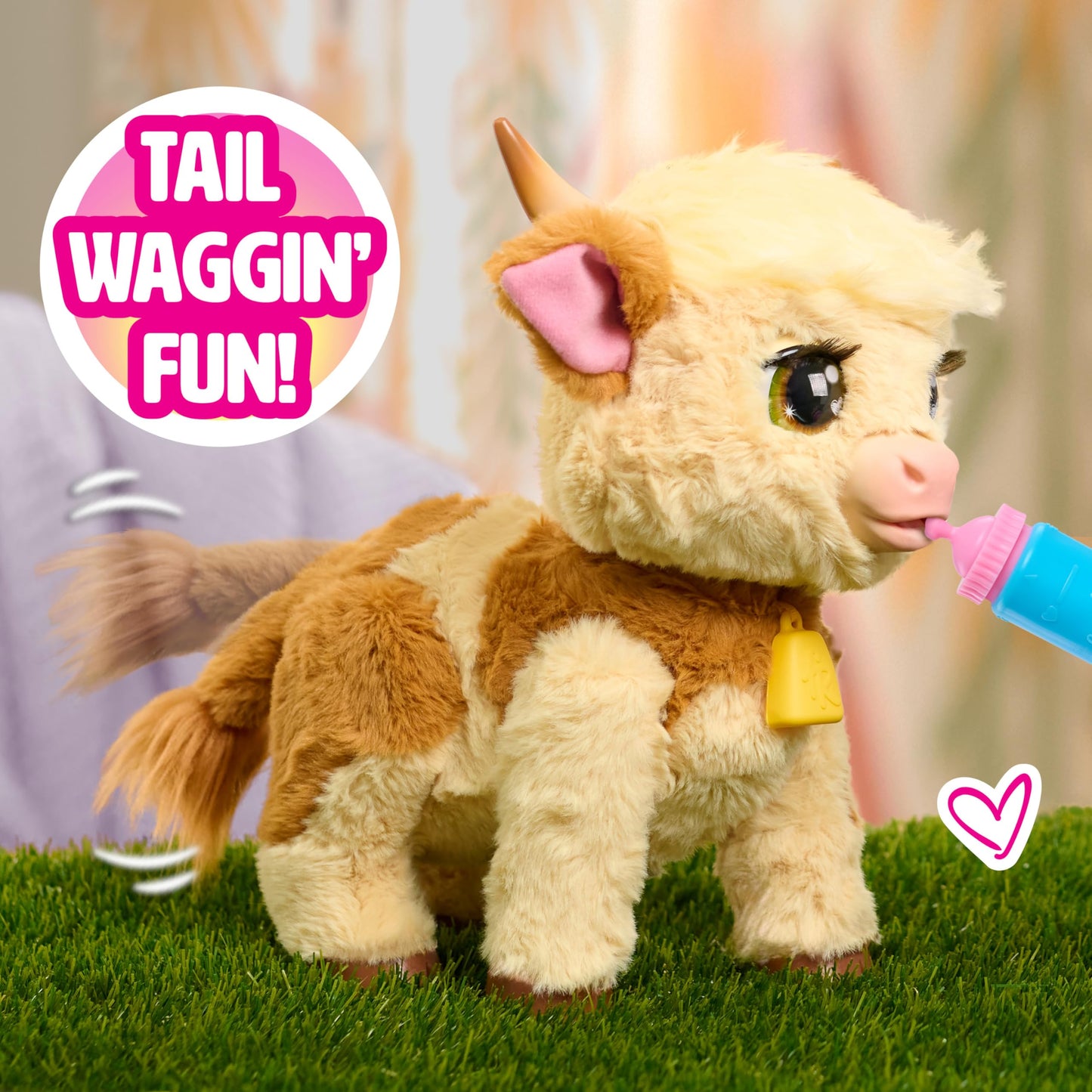 Just Play furReal Maggie Vaca interactiva din plus, 28cm, 4+