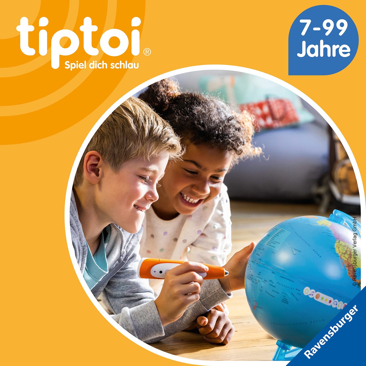 Ravensburger tiptoi 00107 Glob interactiv, 197 tari, 7+ ani