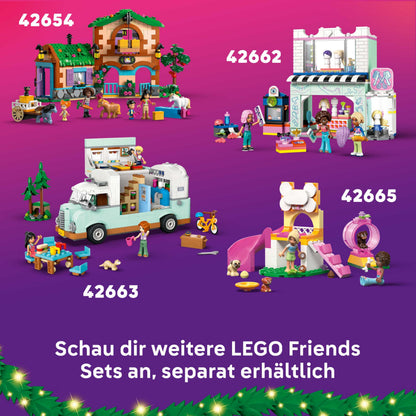 LEGO Friends 42668 Set de construcție Advent Calendar 2025 cu 24 surprize, 5 minifigurine și 5 figurine animale pentru copii de la 6 ani