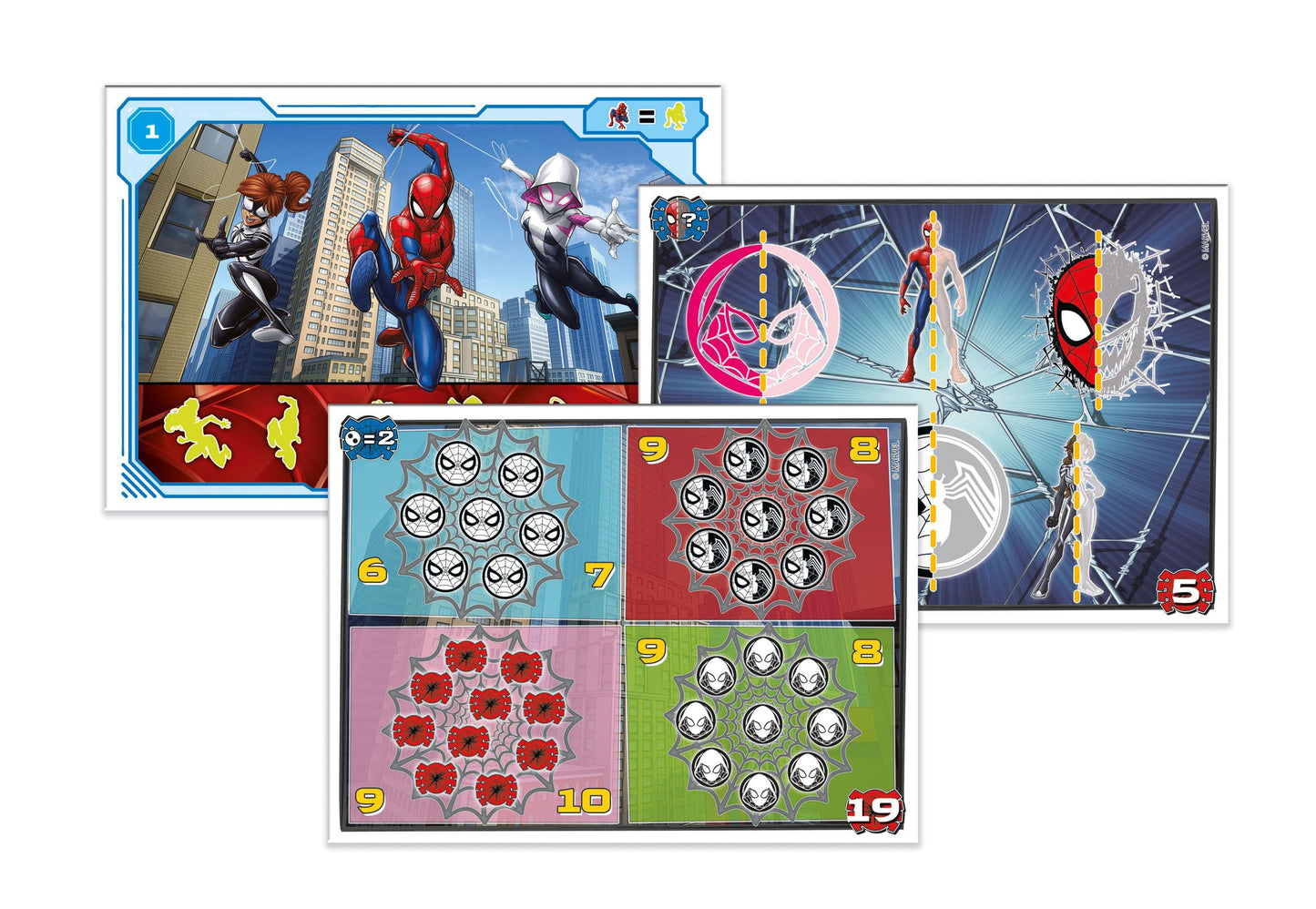 Clementoni 16453 Quiz Calatorii Spiderman, 4+ ani