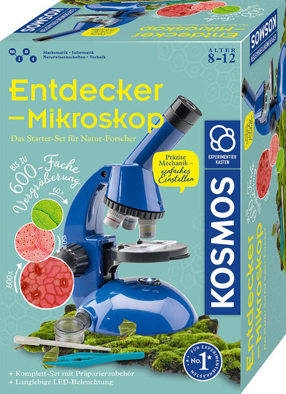 Mikroscop KOSMOS 636050 pentru copii, kit de experimente, ideal pentru elevi, recomandat copiilor de la 8 ani.