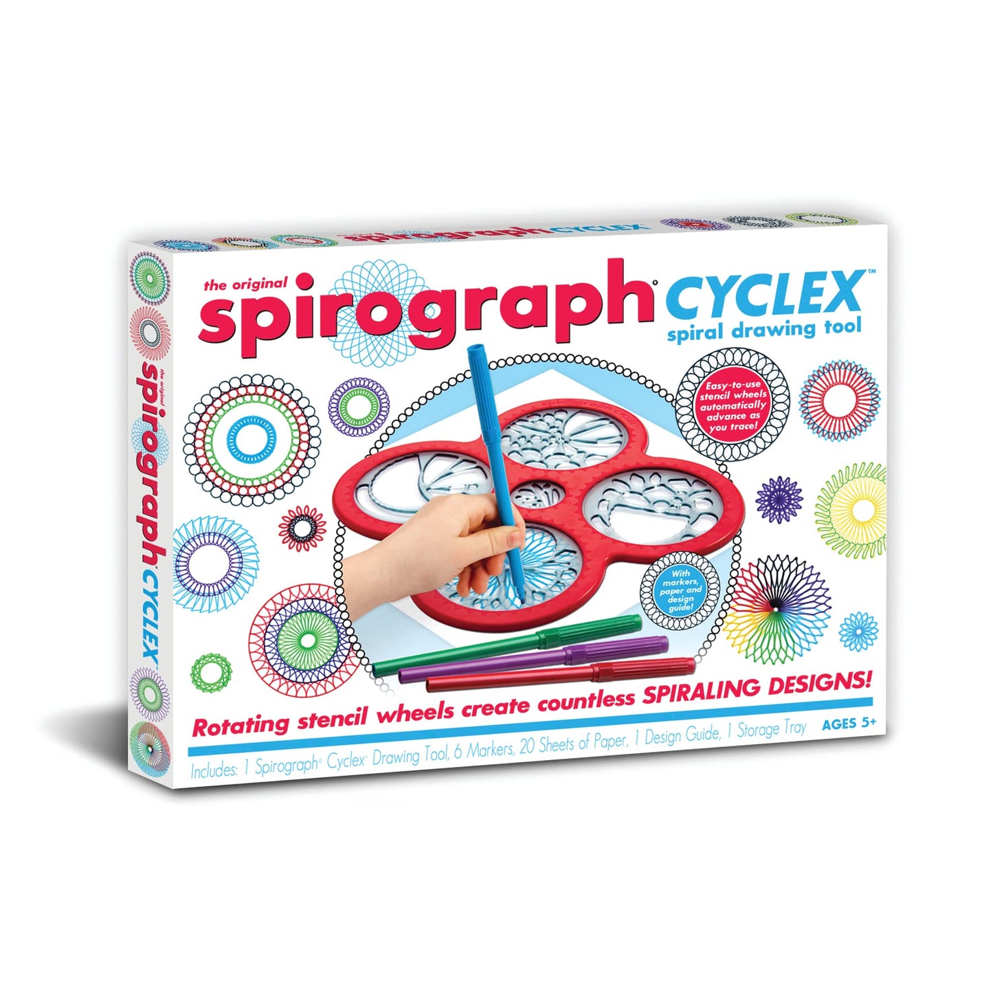 Silverlit Spirograph Cyclex Set creativ, 6 markere, 20 foi