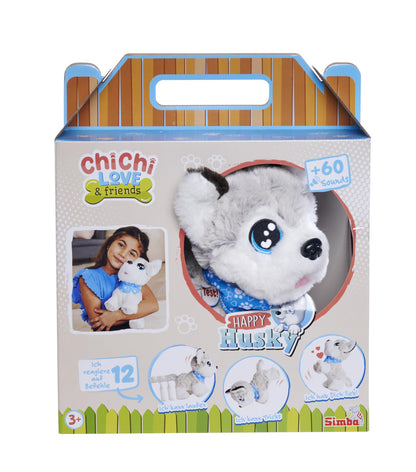 Simba ChiChi Love Husky interactiv 30 cm, 3+ ani