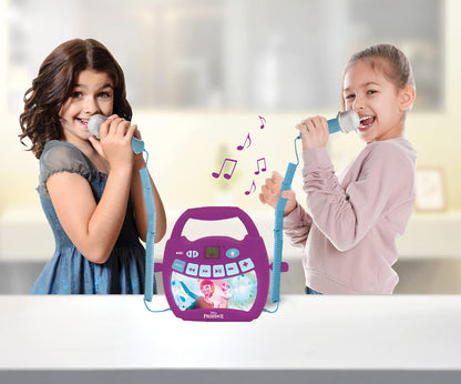 Lexibook Karaoke Portabil Frozen, 2 microfoane, Bluetooth