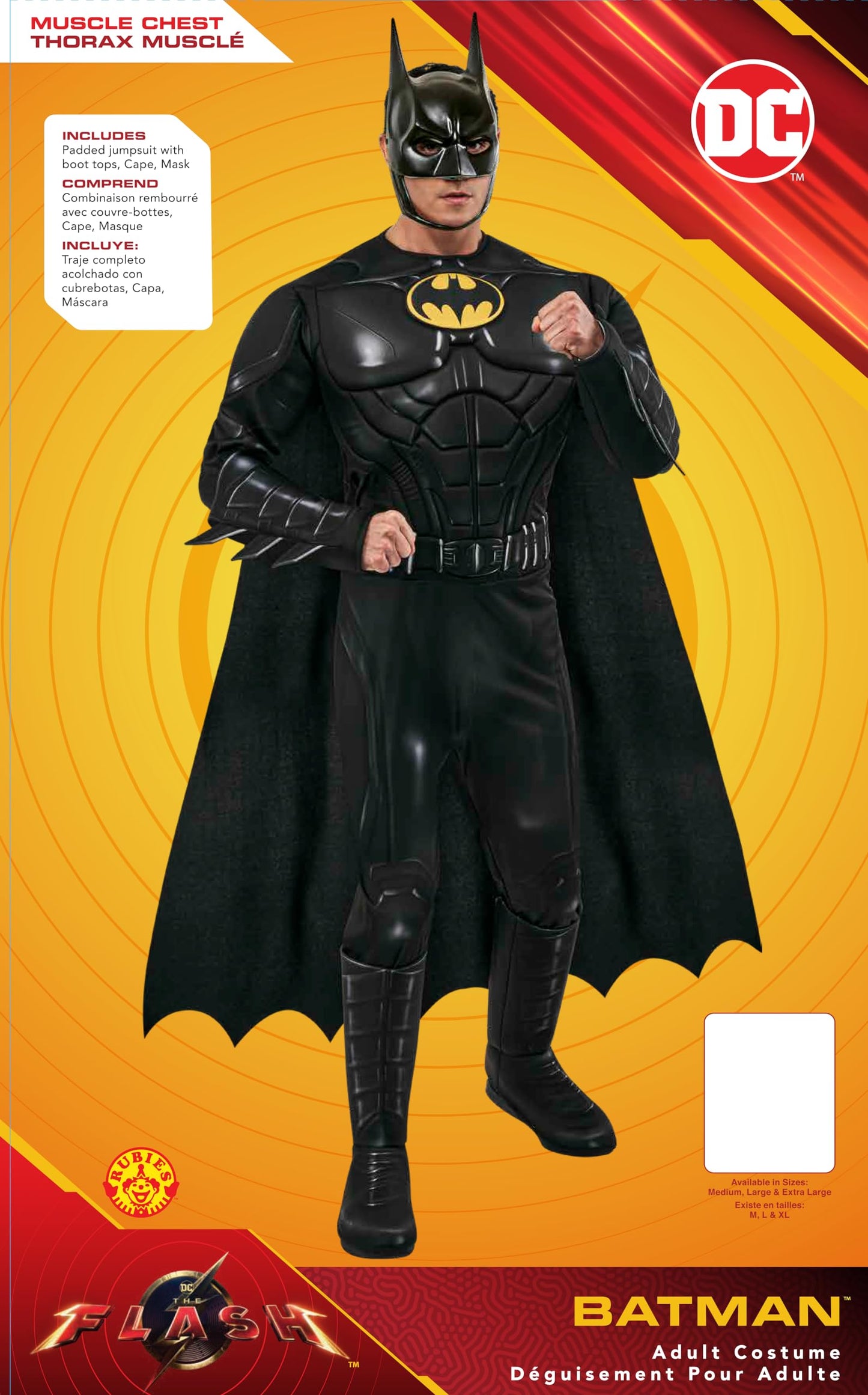Rubie's Batman Keaton Costum adult The Flash, M