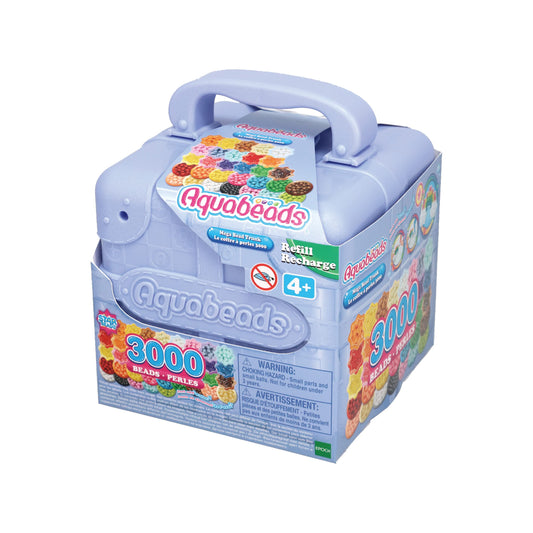 Aquabeads 31913 Set Mega de Perle pentru artizanat Reîncărcabile în Valiză - Set de Reîncărcare cu Perle