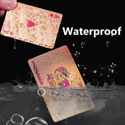 YuZhou Cărți de joc poker Rose Gold, impermeabile