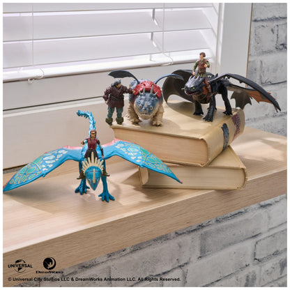Dreamworks How to Train your Dragon Set de figuri de acțiune cu vikingi și dragoni Sturmpfeil & Astrid pentru copii de la 4 ani
