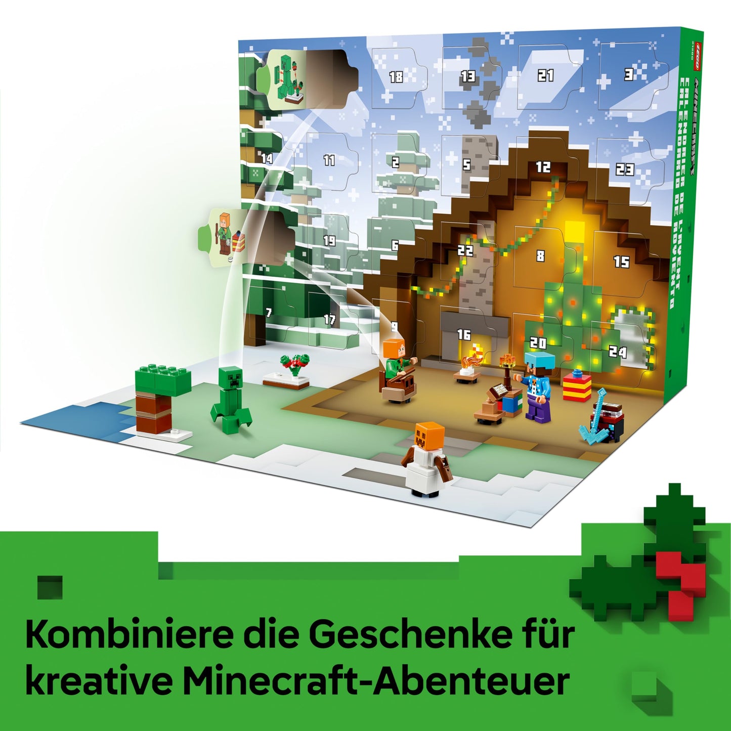 LEGO 21280 Minecraft Calendar Advent 2025, 24 surprize, 7+