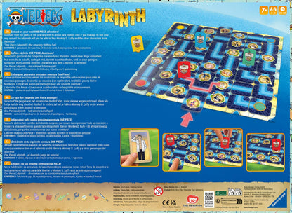 Ravensburger 22887 One Piece Labirint Joc de societate clasic pentru 2-4 jucători de la 7 ani