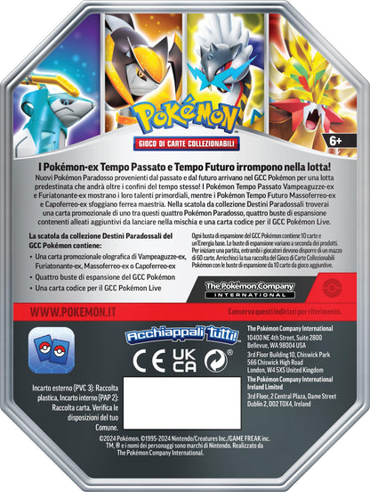Pokémon Destine Paradoxale Cutie colecție, 4 boostere (IT)