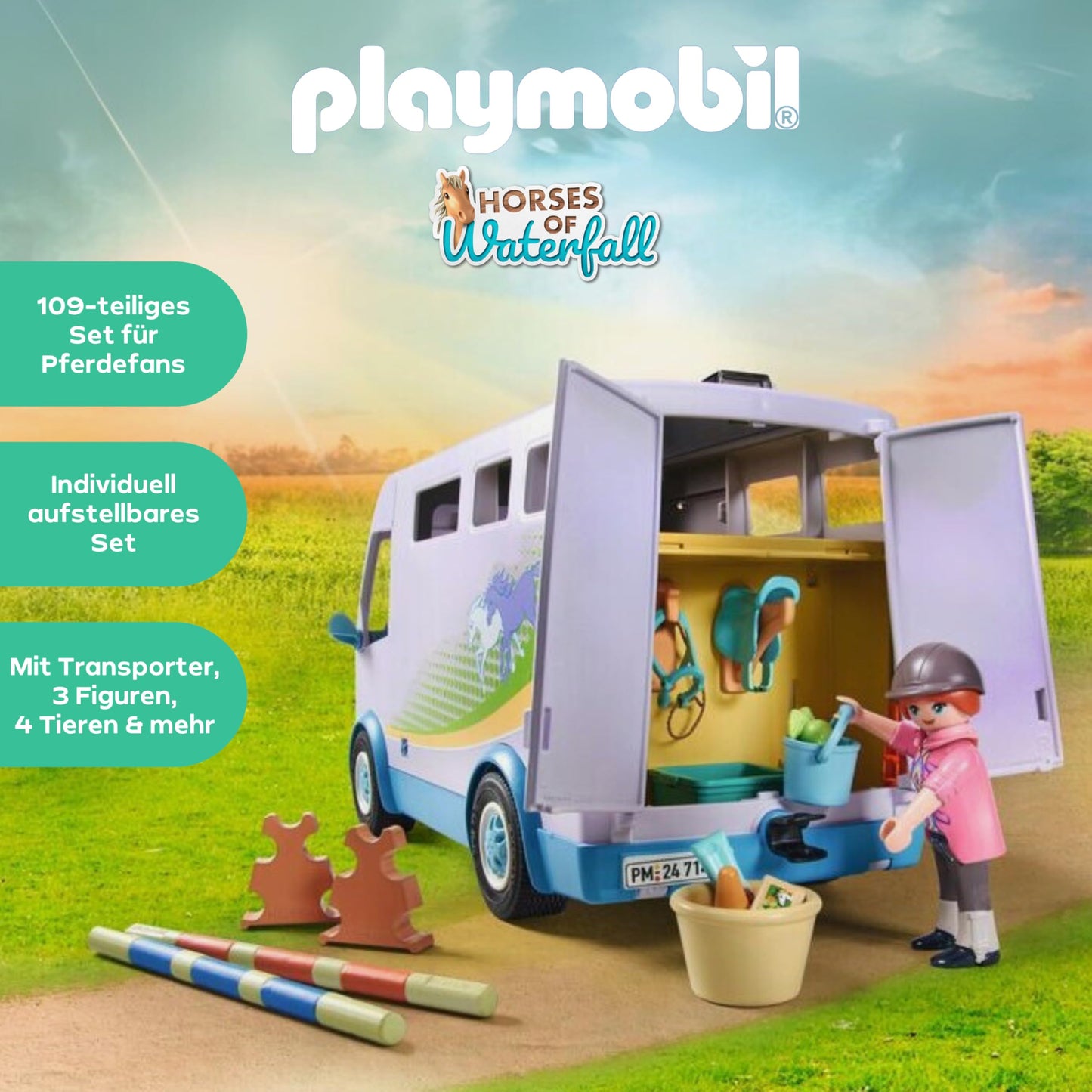 PLAYMOBIL 71493 Scoala mobila echitatie, 4+ ani