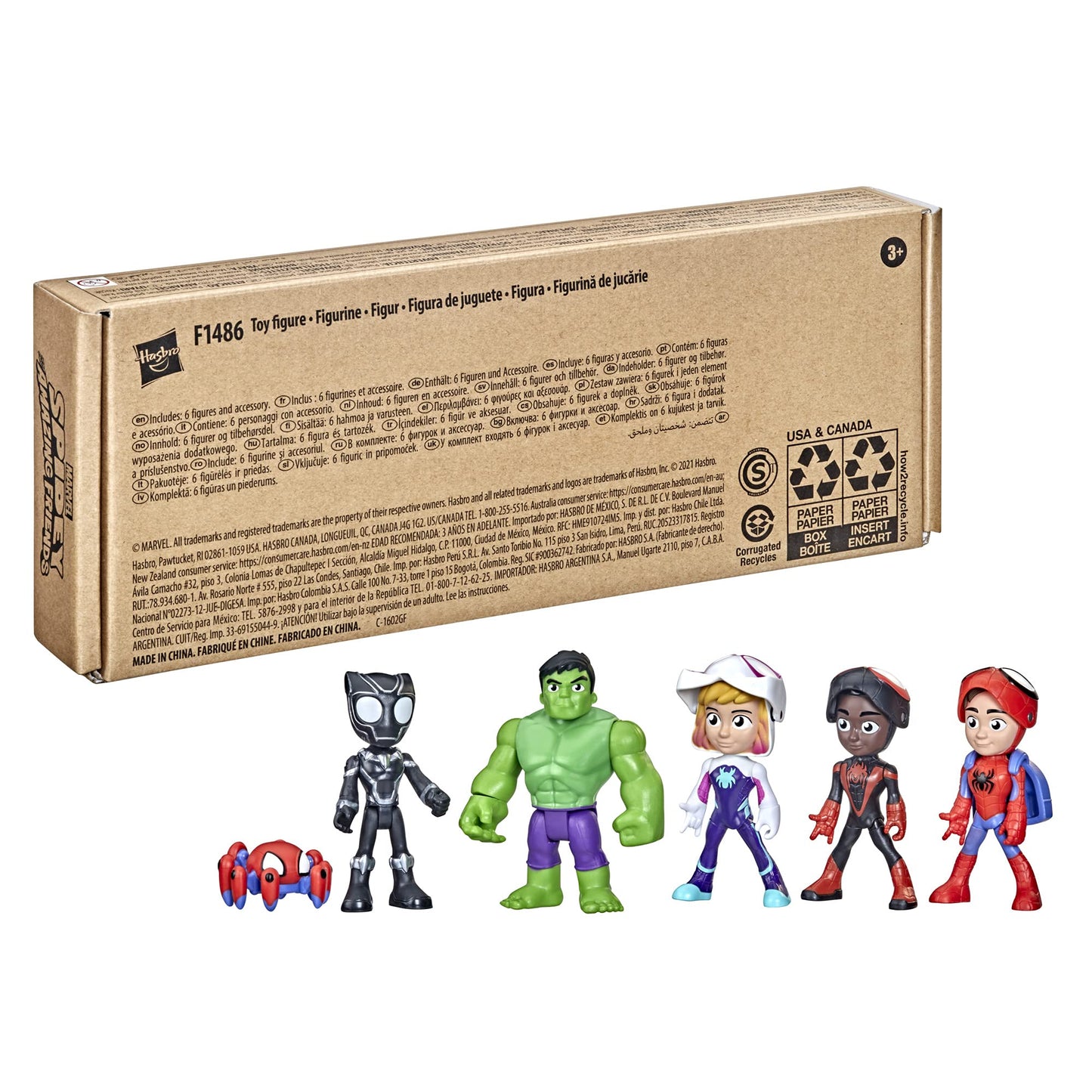 Set de Acțiune Hasbro Spidey și Prietenii Săi, Multipack cu Figuri Mascarade, 10 cm, pentru Copii de la 3 Ani F1486