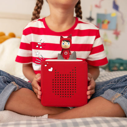 tonies Toniebox Set de pornire Boxă audio pentru copii cu 1 figură creativă, wireless, 7 ore autonomie, roșu