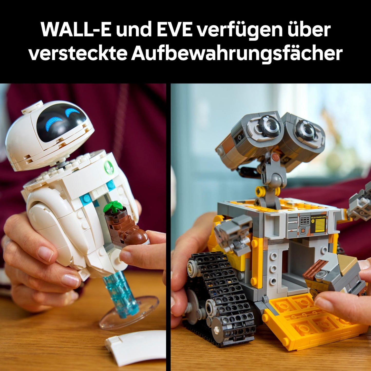 LEGO 43279 Disney and Pixar Set de construcție cu roboți WALL-E și EVE 811 piese de la 18 ani