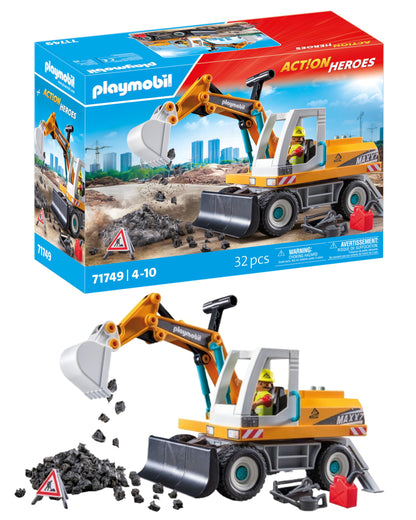 PLAYMOBIL 71749 Excavator Mare de santier, 4+ ani
