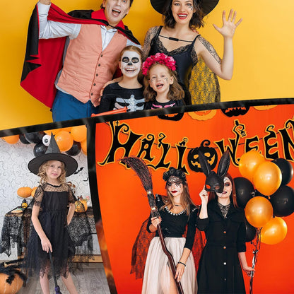 Baymety Pelerină Halloween Plasă Păianjen, neagră