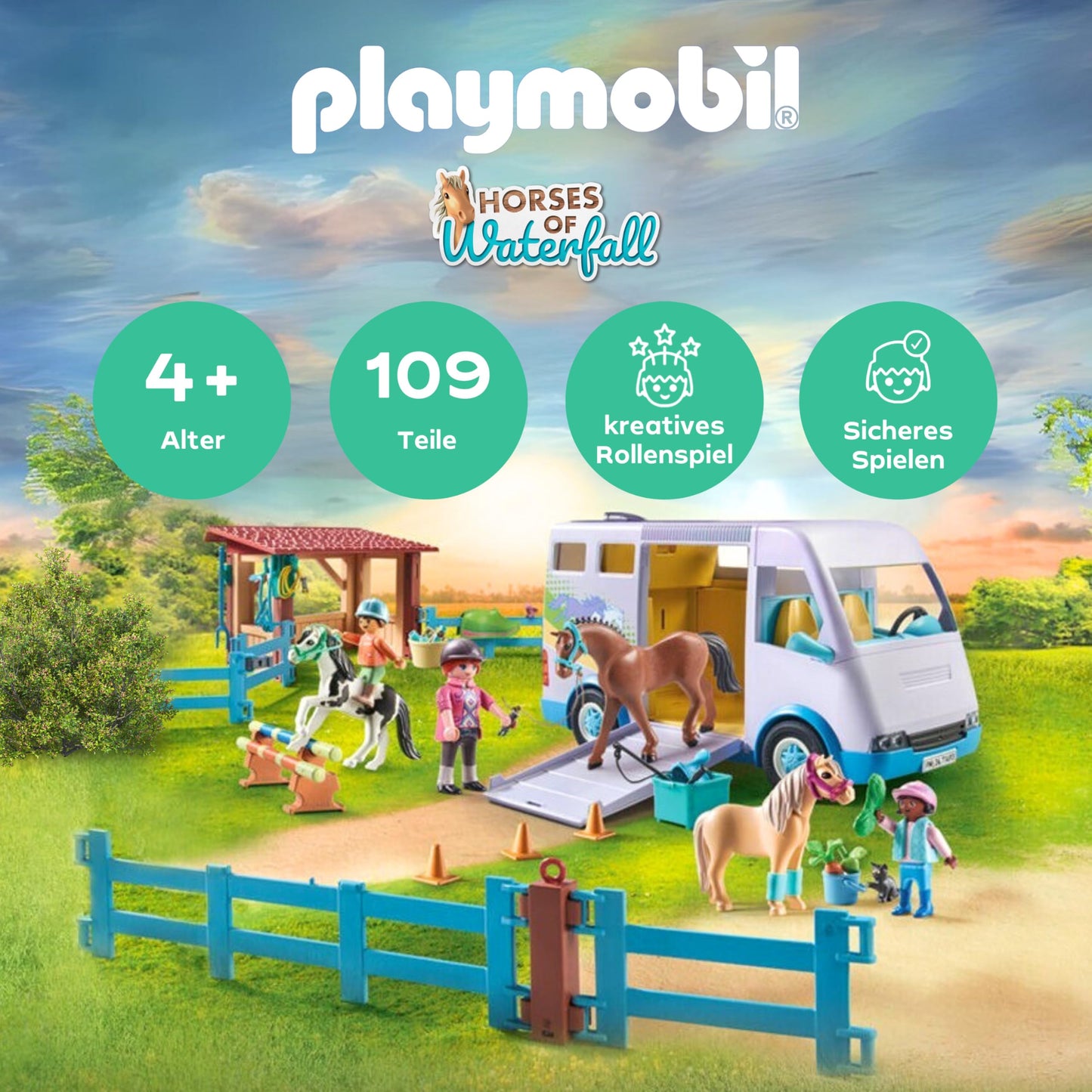 PLAYMOBIL 71493 Scoala mobila echitatie, 4+ ani