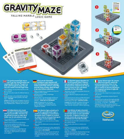 ThinkFun 76433 Joc de logică Gravity Maze Labirint cu bile captivant pentru copii de la 8 ani