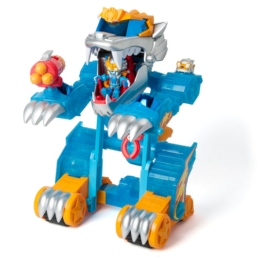 SUPERTHINGS Wild Tigerbot Kazoom – Robot Tigru Transformabil. Robotul se transformă într-un vehicul. Include 1 Wild Kid și 1 Wild SuperThing