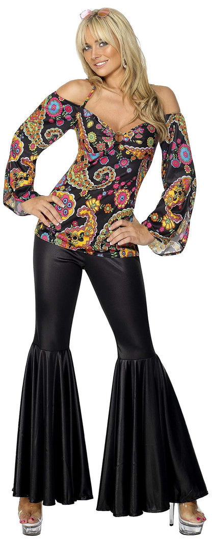 Smiffys Hippie Costum pentru femei negru Halloween și Carnaval