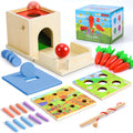 Cooljoy Jucărie Montessori 4 în 1 Cules Morcovi, 1+ ani