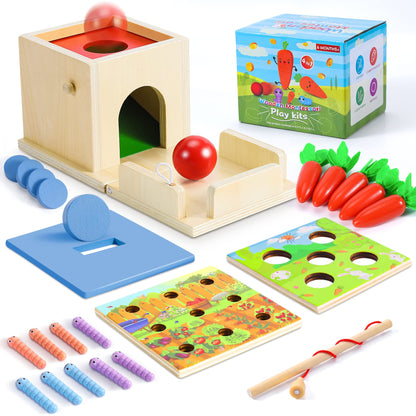 Cooljoy Jucărie Montessori 4 în 1 Cules Morcovi, 1+ ani