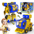 Super Wings EU750322 Figurina de joacă transformabilă New Robot Suit Donnie 23 cm pentru copii (galben)