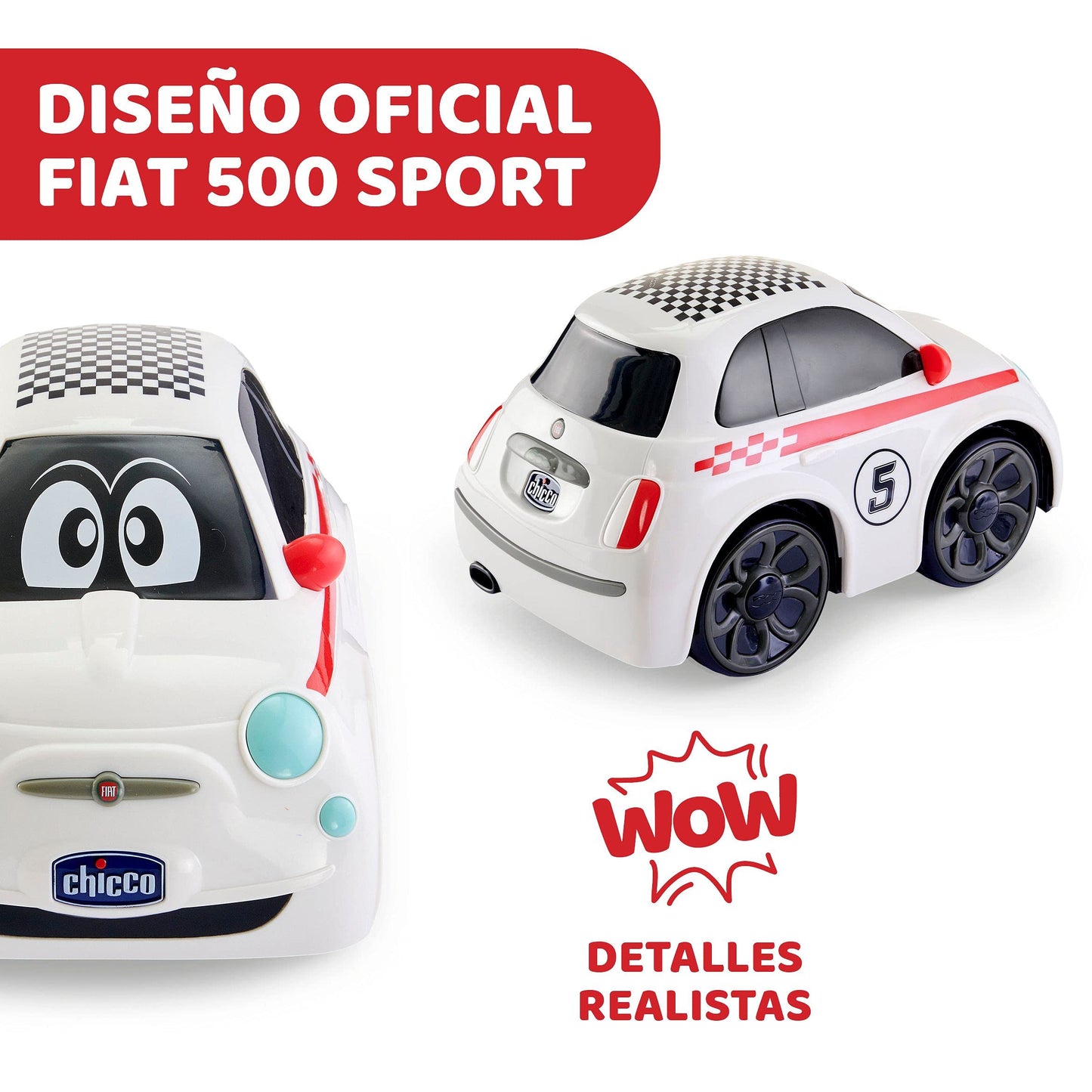 Jucarie Chicco Masinuta cu telecomanda Fiat 500 RC Sport, 3-6 ani+