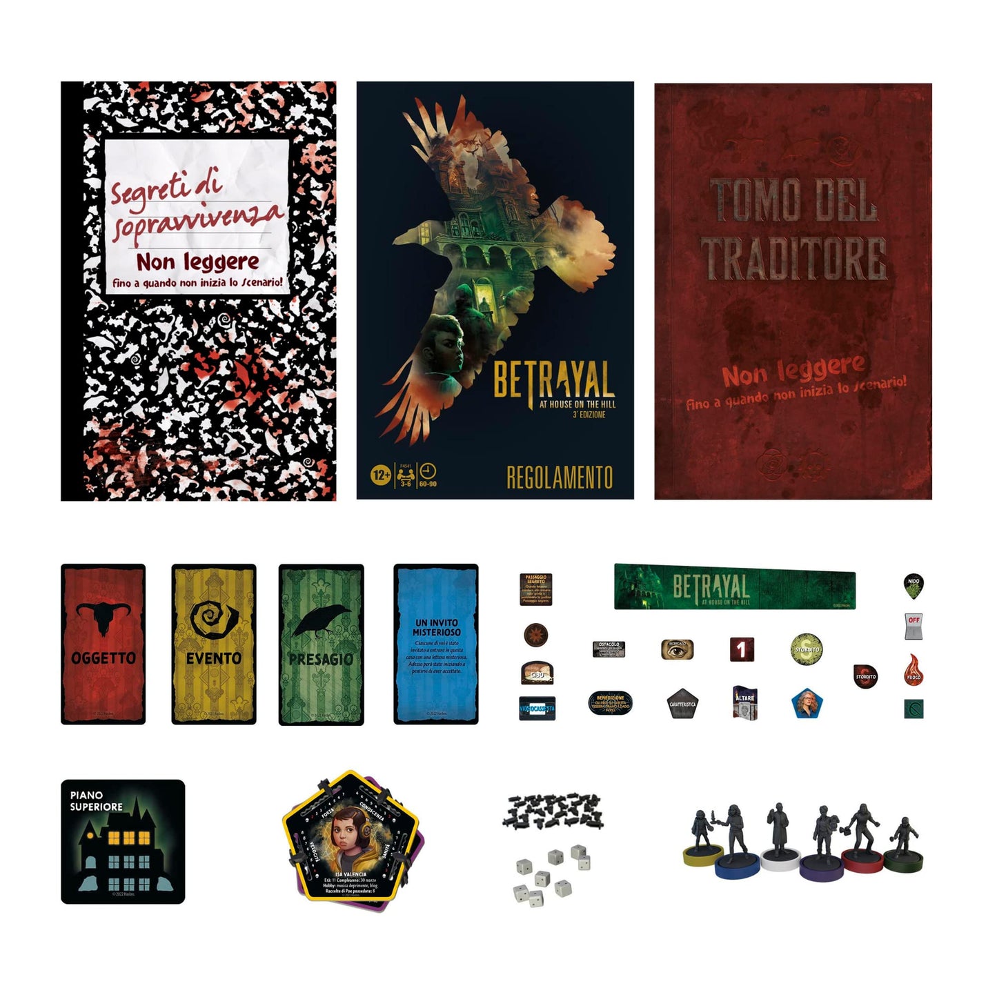 Joc de masa Betrayal At The House On The Hill, Hasbro, +12 ani, Multicolor