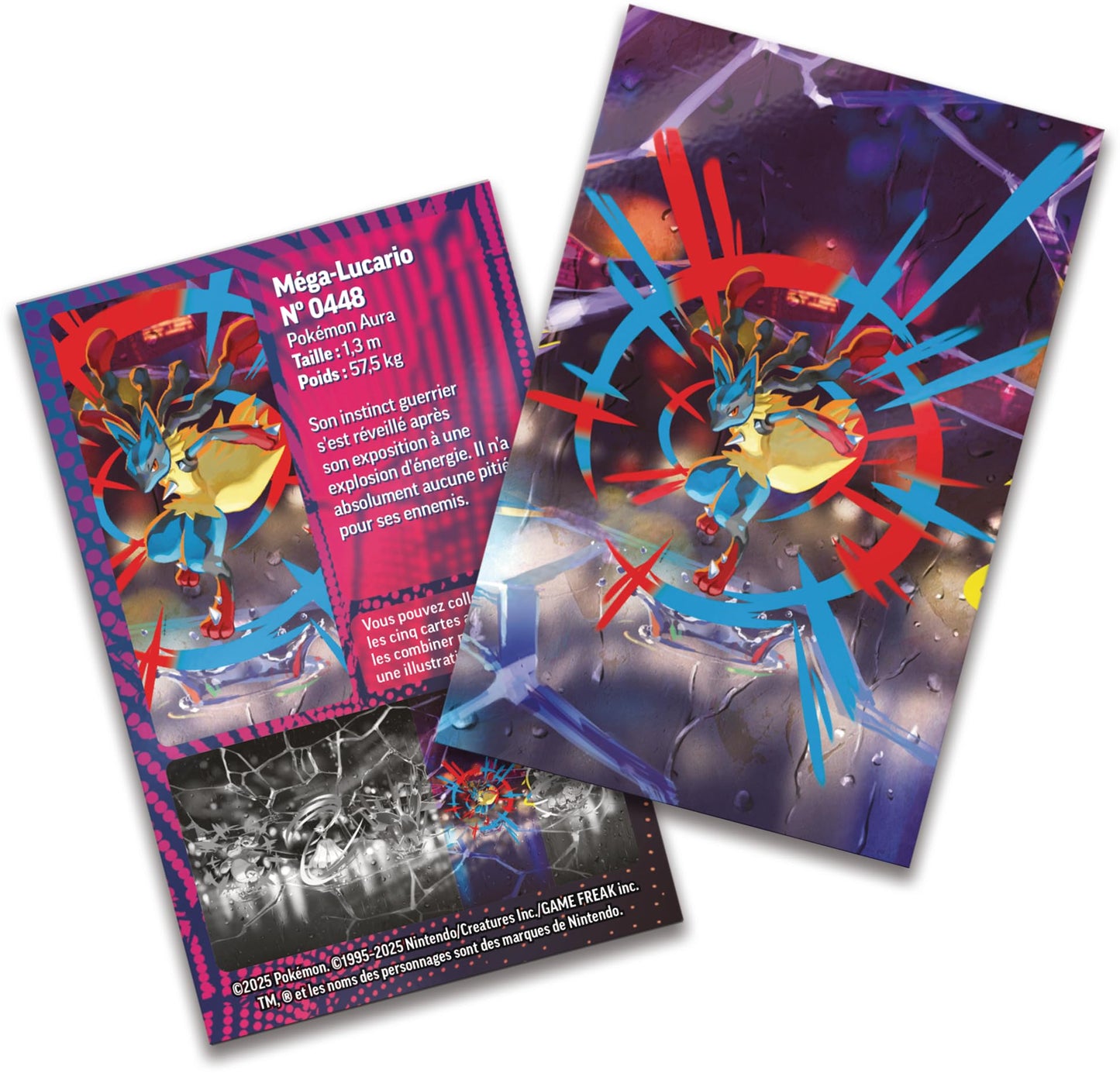Pokémon Mini-Cutie Mega-Lucario, 2 boostere (franceză)
