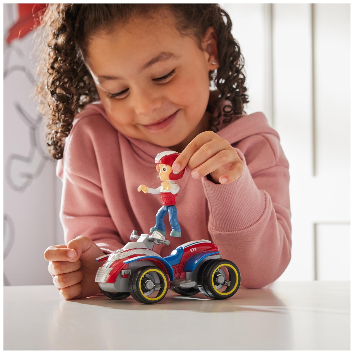 PAW PATROL, Quad de salvare cu figura lui Ryder (Vehicul de bază sustenabil), jucărie pentru copii de la 3 ani