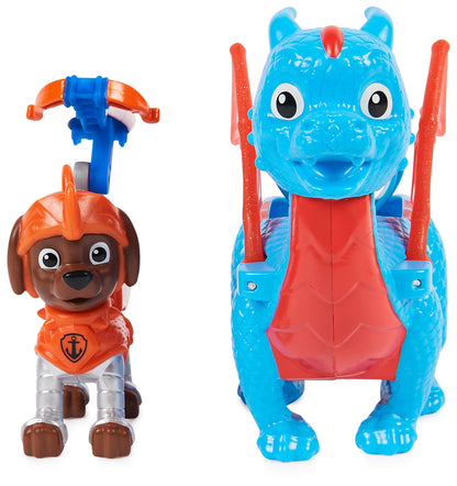 PAW Patrol Rescue Knights Figurine Zuma si Dragon Ruby, 3+ ani