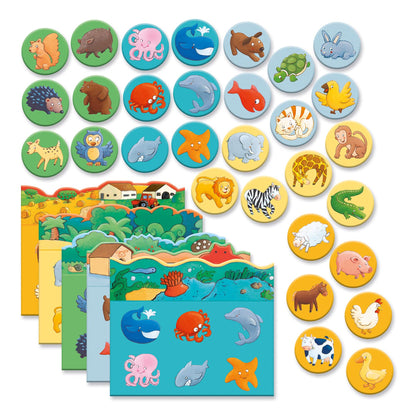 Djeco - Jocuri educative, Lotus, animale, multicolor (DJ08120)