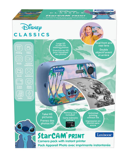 Lexibook Starcam Camera Foto Instantanee Stitch, LCD 2"