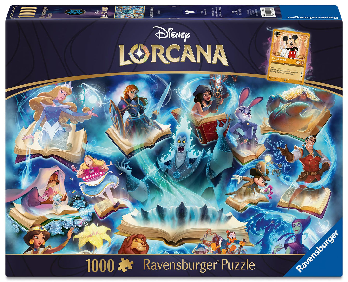 Puzzle pentru adulți 1000 piese - Disney Lorcana - Străluciri din Tărâm: Safir