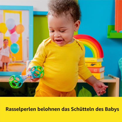 Bright Starts Easy-Grasp Oball Set de joacă cu minge și zornăitoare 2 piese, fără BPA, unisex, de la nou-născut