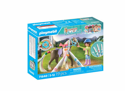 PLAYMOBIL Horses of Waterfall Set creativ cu cal și markere Crayola pentru copii de la 5 ani