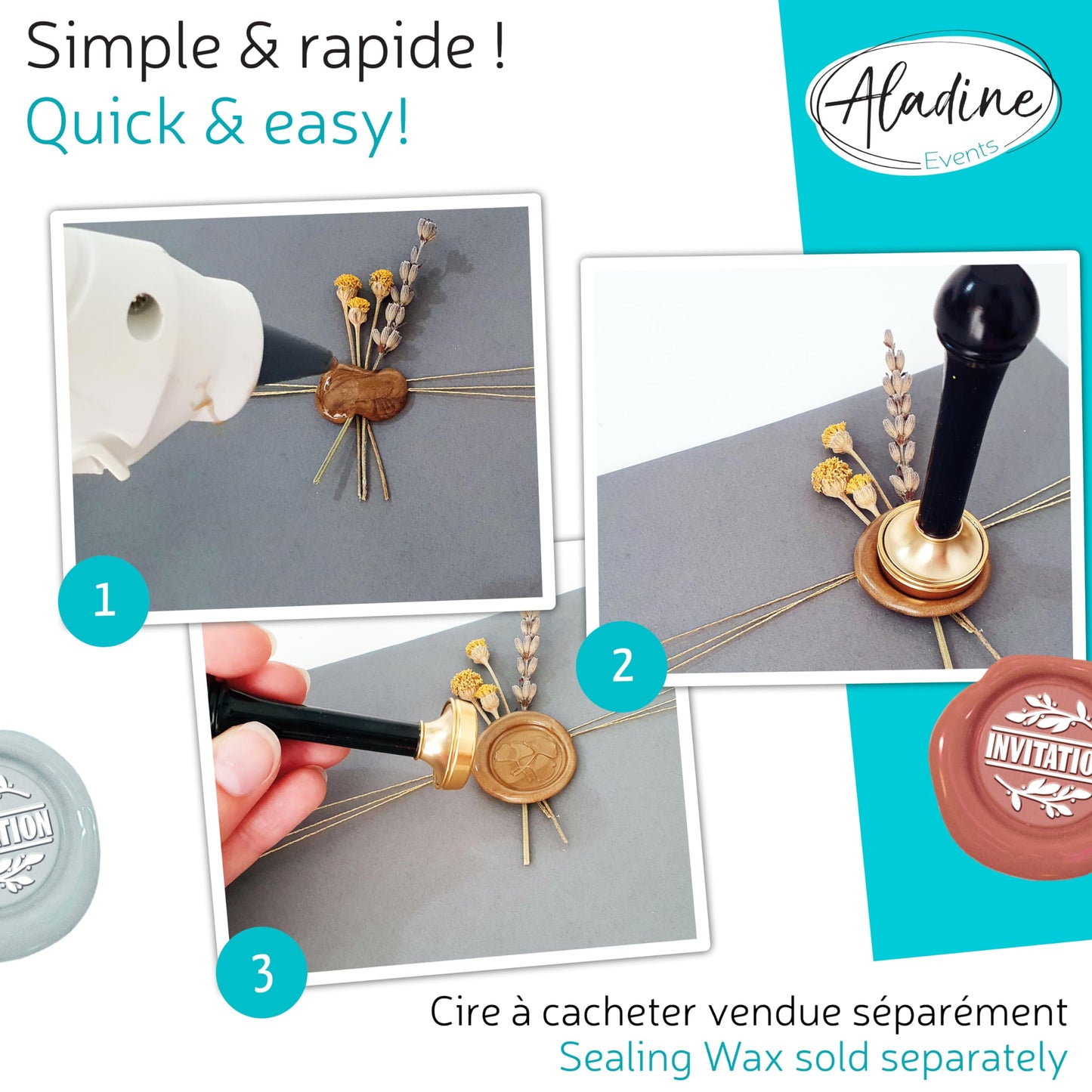 Aladine – 72606 – Freizeit Kreative – Pistol pentru bețe de ceară rotunde – 240 V