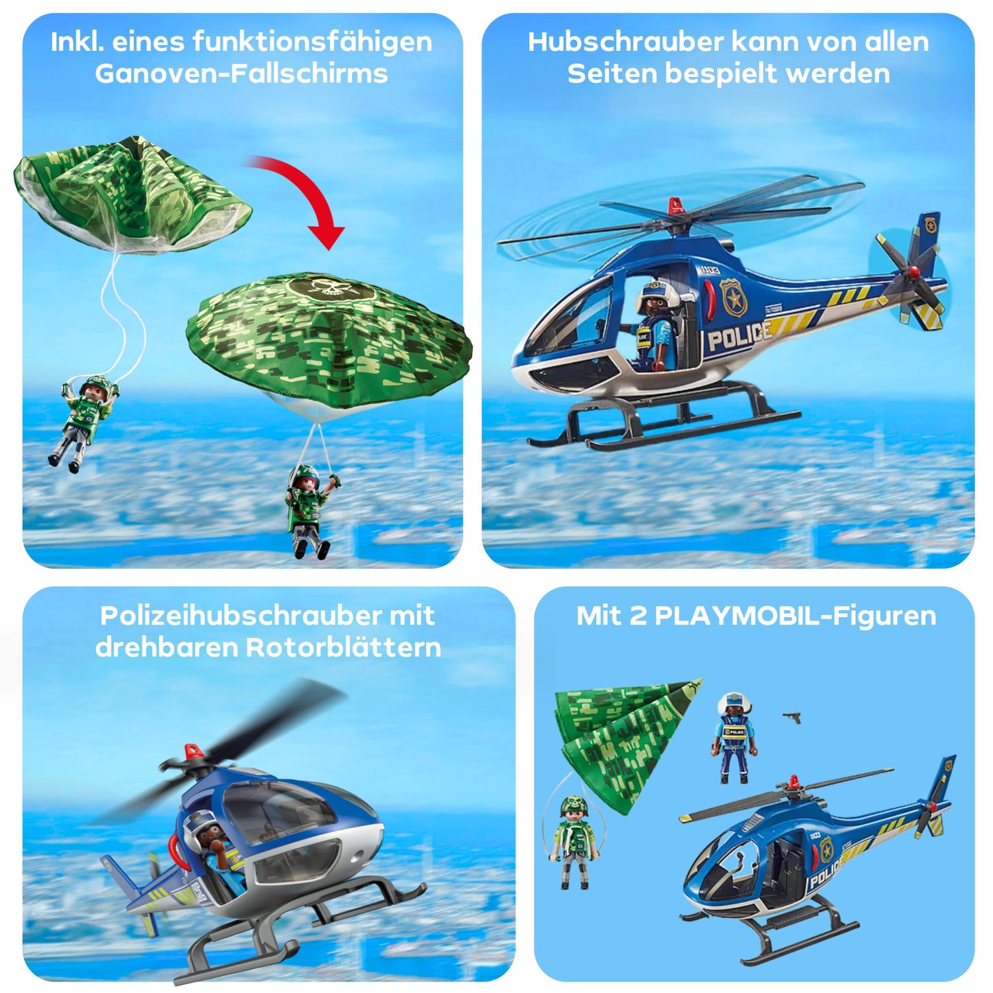 PLAYMOBIL | Acțiune în Oraș | Helicopter de Poliție 70569